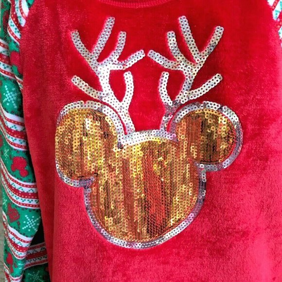 Disney Mickey Mouse Reindeer Sweater Juniors XL - Picture 4 of 12